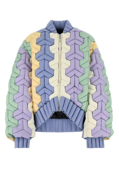 RAXXY RAXXY MULTICOLOR NYLON OVERSIZE DOWN JACKET