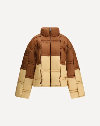 RAXXY ZIP-UP BICOLOR DOWN JACKET