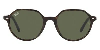 Pre-owned Ray Ban Ray-ban 0rb2195 Sunglasses Unisex Havana Square 53mm & Authentic In Green