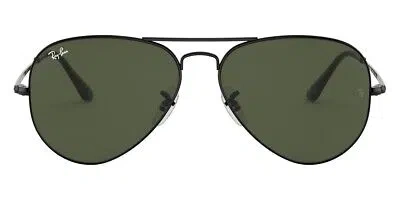 Pre-owned Ray Ban Ray-ban 0rb3689 Unisex Sunglasses Aviator Black 58mm & Authentic In Green
