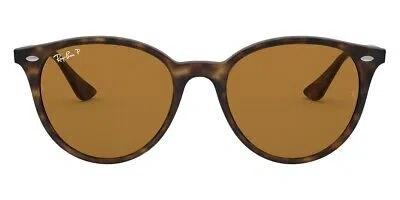 Pre-owned Ray Ban Ray-ban 0rb4305 Sunglasses Unisex Havana Oval 53mm & Authentic In Brown