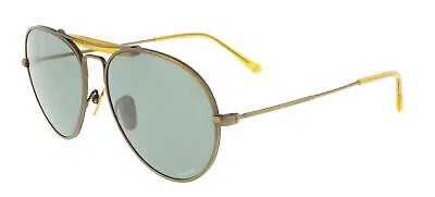 Pre-owned Ray Ban Ray-ban 0rb8063 9207p1 Aviator Titanium Gold Polarized Sunglasses In Polar Brown