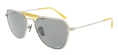 Pre-owned Ray Ban Ray-ban 0rb8064 9206k8 Aviator Titanium Brushed Silver Polarized Sunglasses In Gray