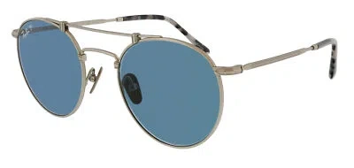 Pre-owned Ray Ban Ray-ban 0rb8147m 9165 Aviator Titanium Silver Polarized Sunglasses