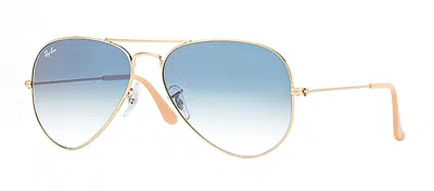 Ray Ban 3025 55 Aviator Sunglasses In Blue