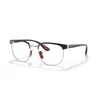 Ray Ban Rb3698vm Scuderia Ferrari Collection Eyeglasses Black Frame Clear Lenses Polarized 53-20 In F060