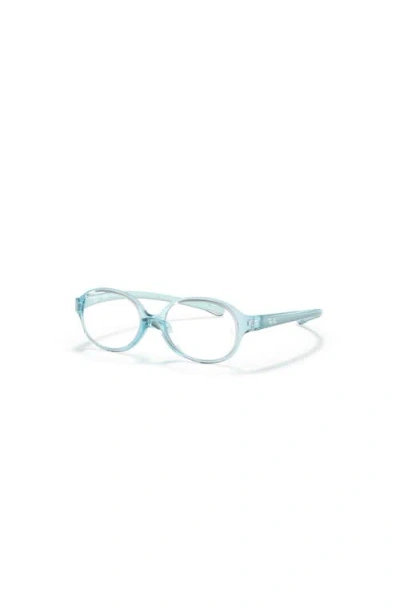 Ray Ban Ray-ban 41mm Oval Optical Glasses In Blue