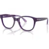 Ray Ban Ray-ban 44mm Square Optical Glasses In Purple