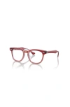 Ray Ban Ray-ban 45mm Square Optical Glasses In Red