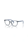 Ray Ban Ray-ban 46mm Irregular Optical Glasses In Blue