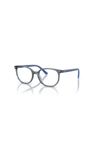Ray Ban Ray-ban 46mm Irregular Optical Glasses In Blue