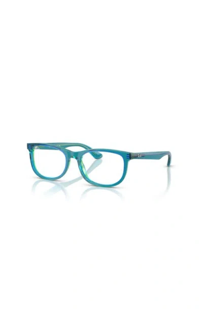 Ray Ban Ray-ban 46mm Rectangle Optical Glasses In Gold