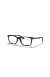 Ray Ban Ray-ban 46mm Square Optical Glasses In Black