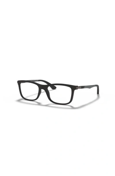 Ray Ban Ray-ban 46mm Square Optical Glasses In Black