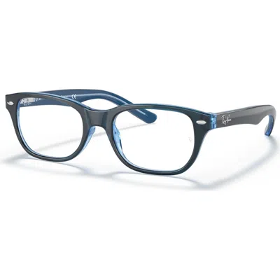 Ray Ban Ray-ban 46mm Square Optical Glasses In Blue
