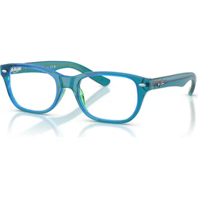 Ray Ban Kids' Ray-ban 46mm Square Optical Glasses In Gold