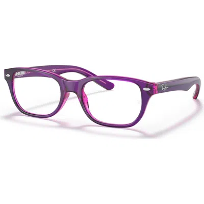 Ray Ban Ray-ban 46mm Square Optical Glasses In Purple