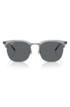 Ray Ban Ray-ban 47mm Polarized Square Sunglasses In Gunmetal