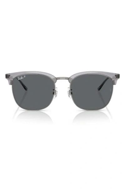 Ray Ban Ray-ban 47mm Polarized Square Sunglasses In Gunmetal