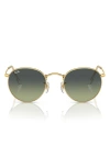 Ray Ban Ray-ban 47mm Round Sunglasses In Gold