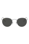 Ray Ban Ray-ban 47mm Round Sunglasses In Silver Gep