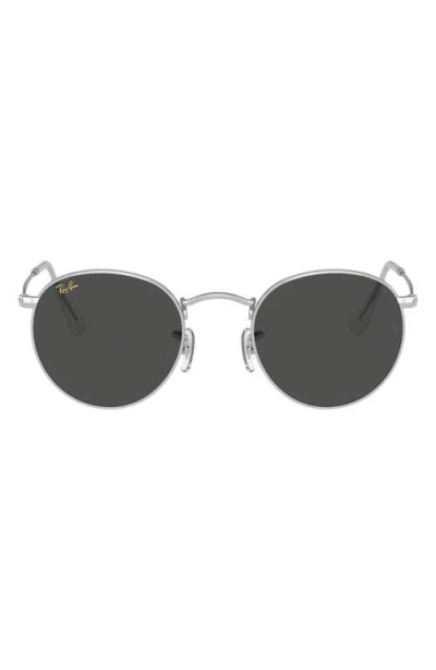 Ray Ban Ray-ban 47mm Round Sunglasses In Silver Gep