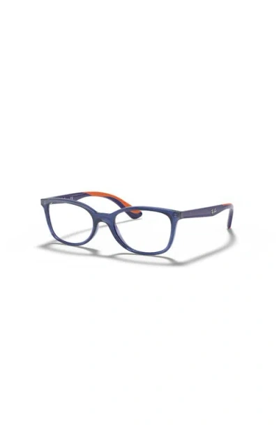 Ray Ban Ray-ban 47mm Square Optical Glasses In Blue