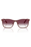 Ray Ban Kids' Ray-ban 48mm Gradient Square Sunglasses In Bordeaux