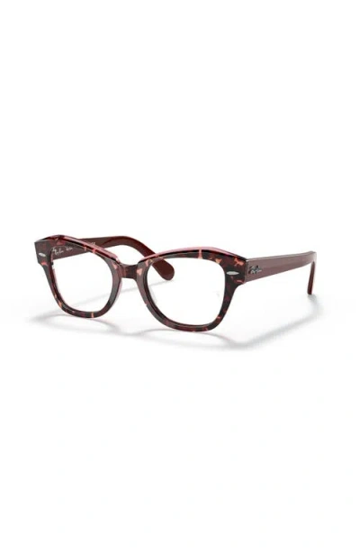 Ray Ban Ray-ban 48mm Irregular Optical Glasses In Brown