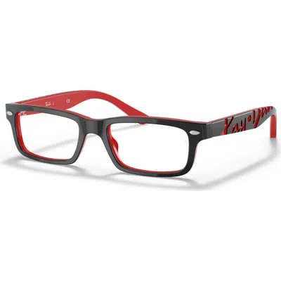 Ray Ban Ray-ban 48mm Rectangle Optical Glasses In Black