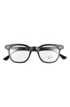 Ray Ban Ray-ban 48mm Small Blue Light Blocking Glasses In Black/clear