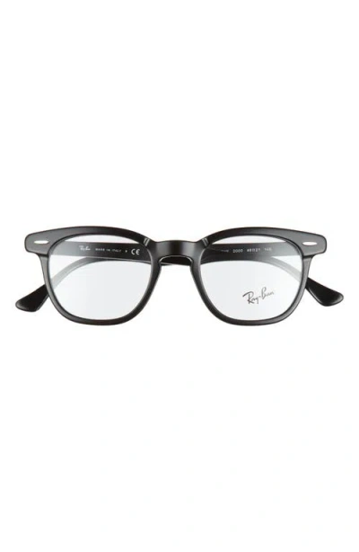 Ray Ban Ray-ban 48mm Small Blue Light Blocking Glasses In Black/clear