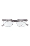 Ray Ban Ray-ban 48mm Small Blue Light Blocking Glasses In Grey Trans/clear