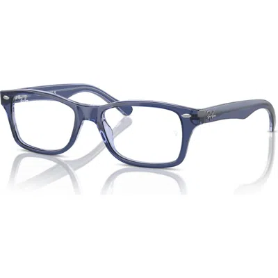 Ray Ban Ray-ban 48mm Square Optical Glasses In Blue