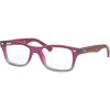 Ray Ban Ray-ban 48mm Square Optical Glasses In Pink