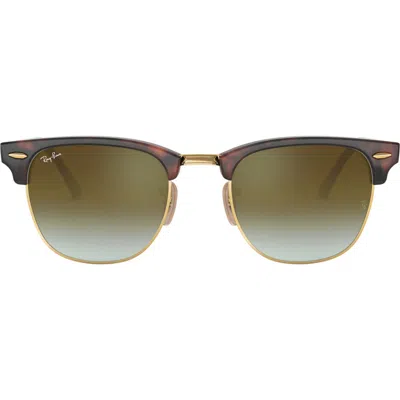 Ray Ban Ray-ban 49mm Clubmaster Sunglasses In Green Flash