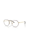 Ray Ban Ray-ban 49mm Irregular Optical Glasses In Gold