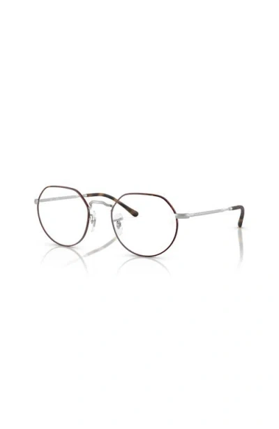Ray Ban Ray-ban 49mm Irregular Optical Glasses In Black