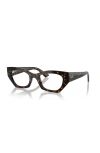 Ray Ban Ray-ban 52mm Irregular Optical Glasses In Multi