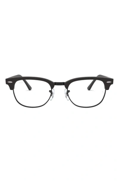 Ray Ban 49mm Optical Glasses In Matte Black