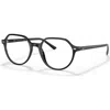 Ray Ban Ray-ban 49mm Round Optical Glasses In Black