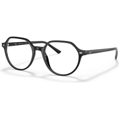Ray Ban Ray-ban 49mm Round Optical Glasses In Black