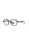 Ray Ban Ray-ban 49mm Round Optical Glasses In Black