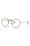 Ray Ban Ray-ban 49mm Round Optical Glasses In Dark Havana