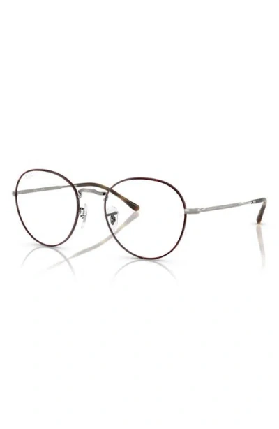 Ray Ban Ray-ban 49mm Round Optical Glasses In Dark Havana