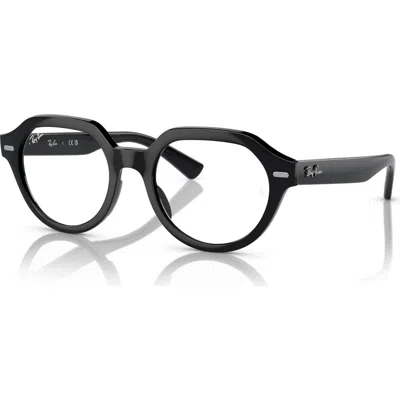 Ray Ban Ray-ban 49mm Square Optical Glasses In Black