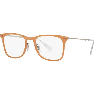Ray Ban Ray-ban 49mm Square Optical Glasses In Orange