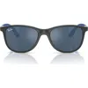 Ray Ban Ray-ban 49mm Square Sunglasses In Rubber Blue
