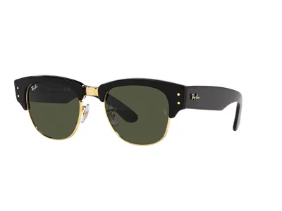 Ray Ban 50 Mm 0rb0316s Mega Clubmaster Sport Sunglasses Black On Arista/green: One Size In Neutral