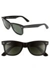 Ray Ban 50mm Classic Wayfarer Polarized Sunglasses In Black Polarized
